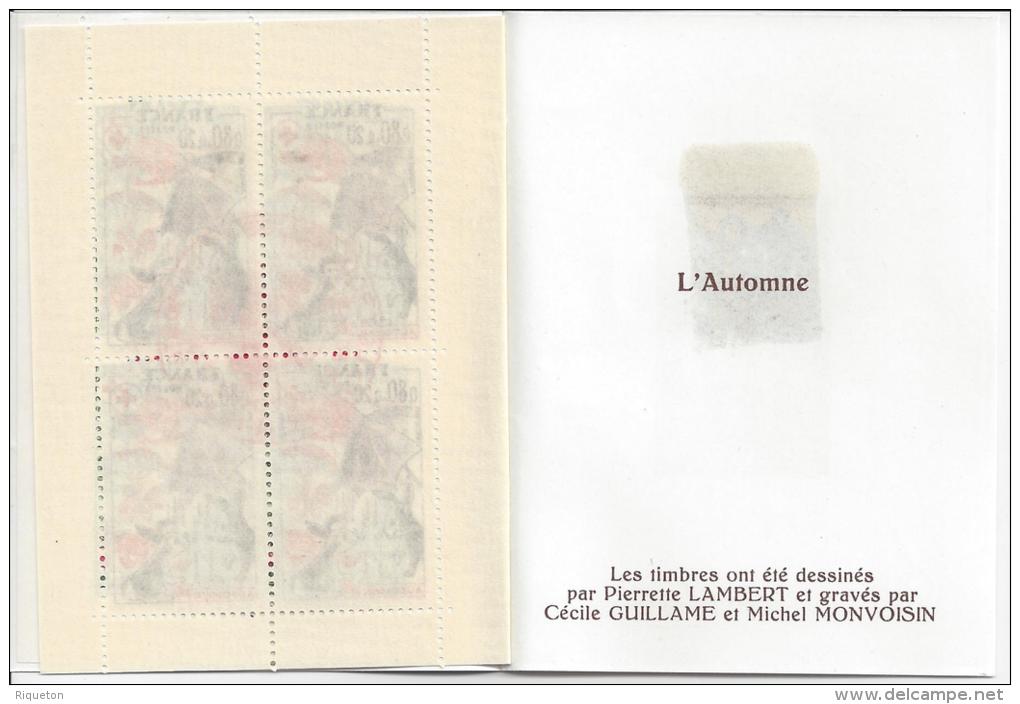 FR - CARNET CROIX ROUGE N° 2024 - " LE PRINTEMPS "  - " L'AUTOMNE "  - T B  - - Croix Rouge