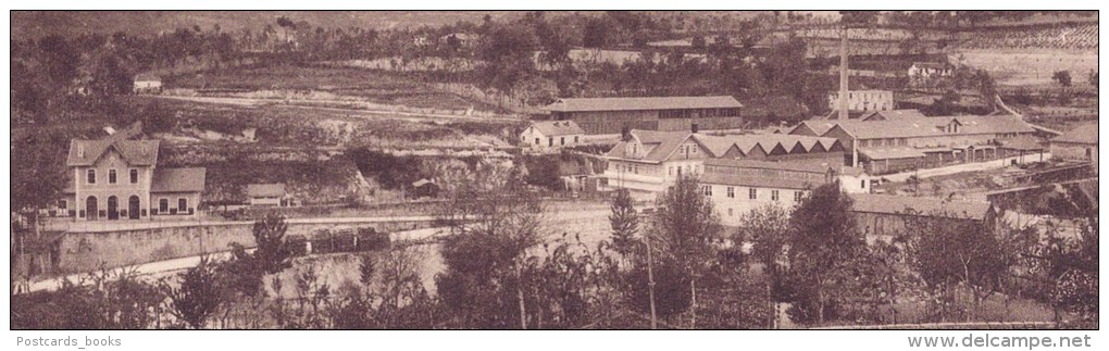 AMARANTE / PORTO / PORTUGAL . Postal Estação De Caminho De Ferro E Fábrica Tamega. Old Postcard - Porto