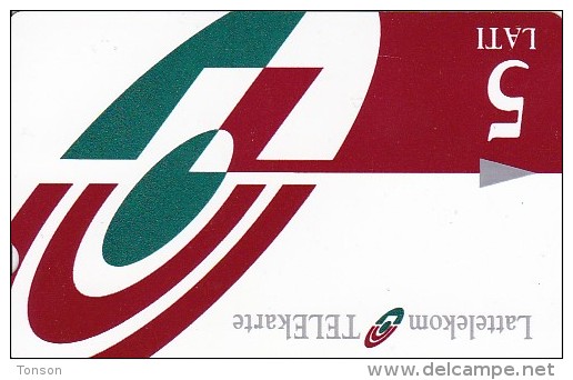 Latvia, M-007, 5 Ls, Logo,  2 Scans. - Latvia