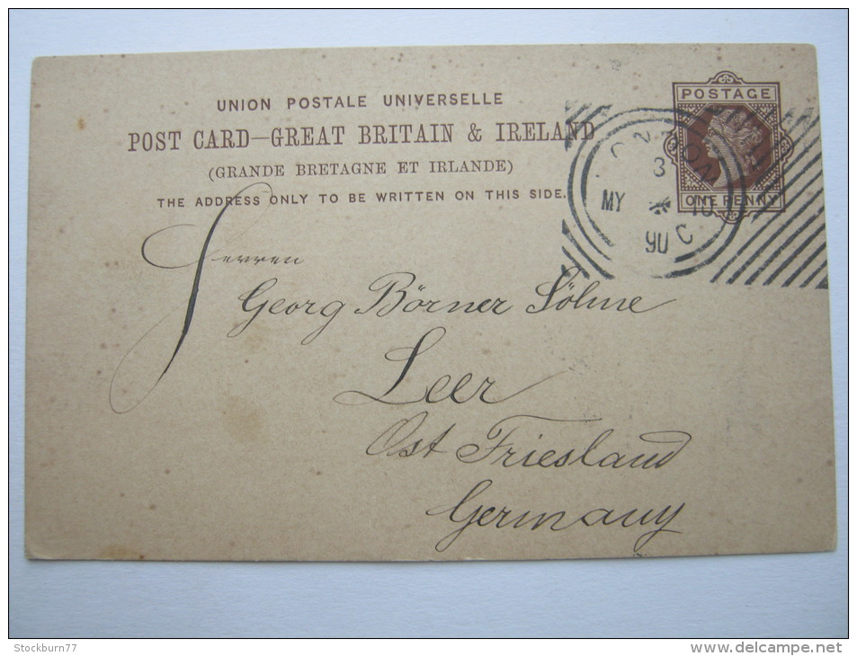 1890,  Hoster Postmark On Card - Lettres & Documents