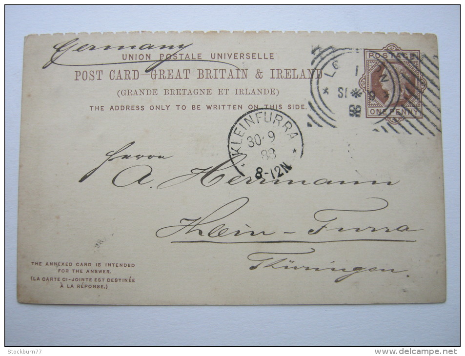 1888,  Hoster Postmark On Card - Brieven En Documenten