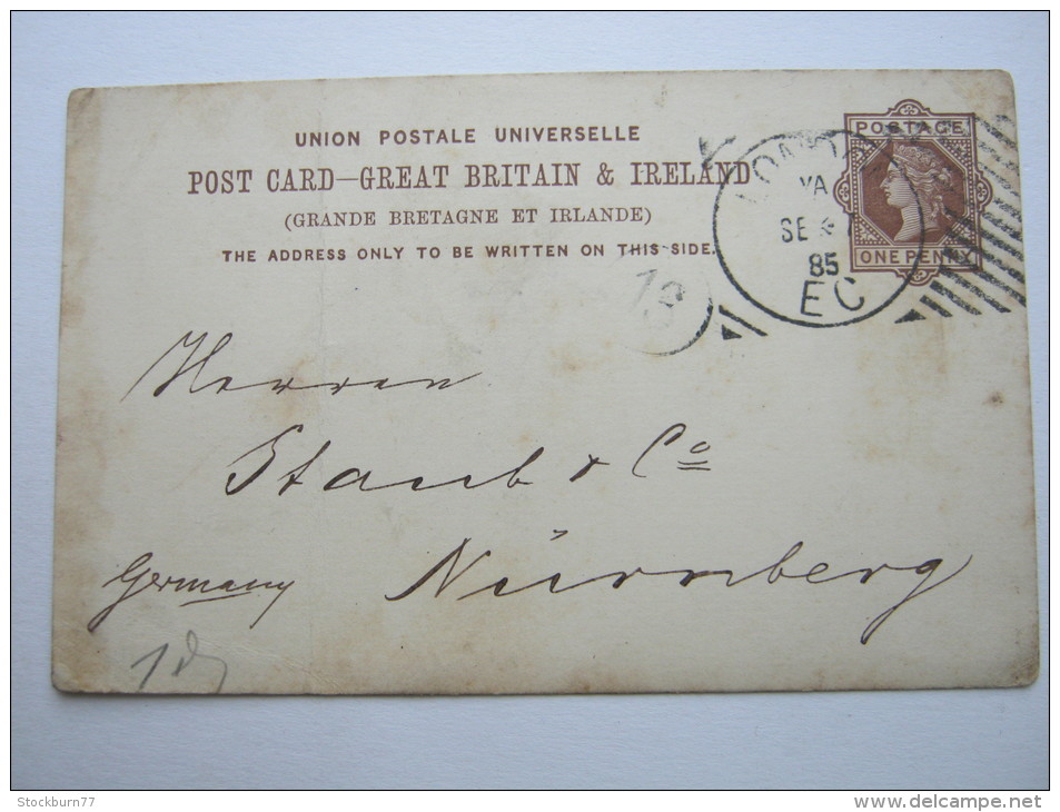 1885,  Hoster Postmark On Card - Covers & Documents