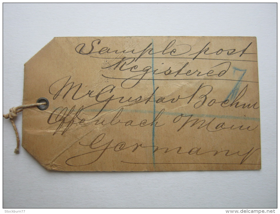 1888, Baggage  Hanger , Registered To Germany - Lettres & Documents