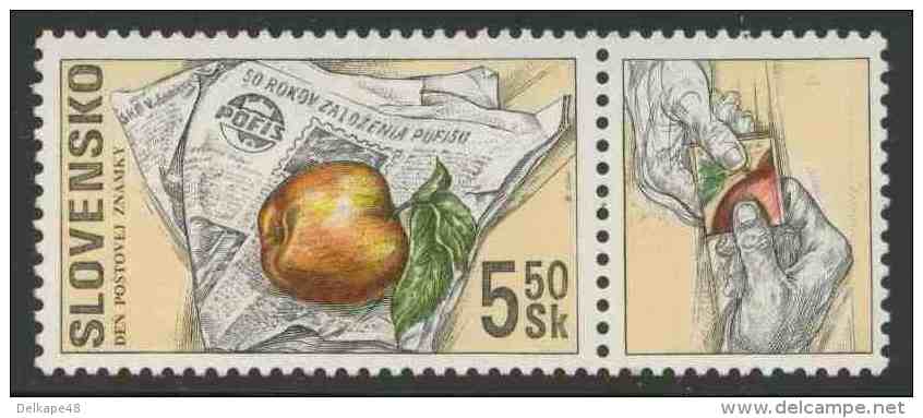 Slowakei Slovakia 2000 Mi 383 ** Apple On Anniversary Magazine – 50th Ann. Philately Postal Service (POFIS) - Nuovi