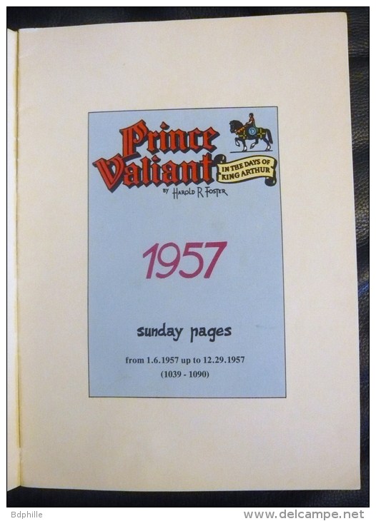 Prince Valiant In The Days Of King Arthur 1957 : Sunday Pages From 1.6.1957 Up To 12.29.1957 EO 1979 - Fumetti  Britannici