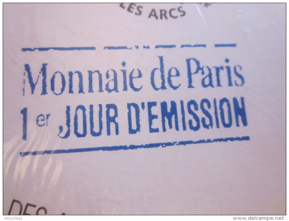 Monnaie De Paris Enveloppe Officielle Administrati Monnaies Médailles Au 1932-1980 Lake Placid Jeux Olympique Alberville - Andere & Zonder Classificatie