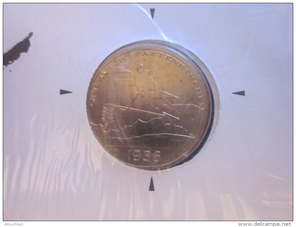 Monnaie De Paris + Enveloppe Officielle Administrati Monnaies Médailles1936 Garmisch Partenkir Jeux Olympique Alberville - Sonstige & Ohne Zuordnung