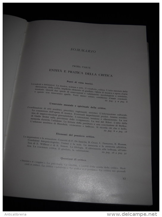 LA CRITICA MUSICALE E I CRITICI - DI ANDREA DELLA CORTE - UTET - - Kritiek