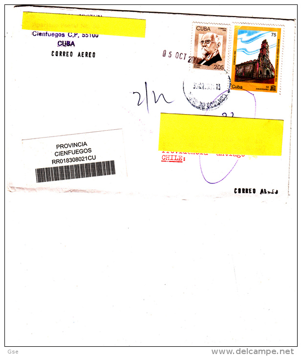 CUBA 2005 - Yvert 3497 Raccomandata Per Il Cile - Covers & Documents