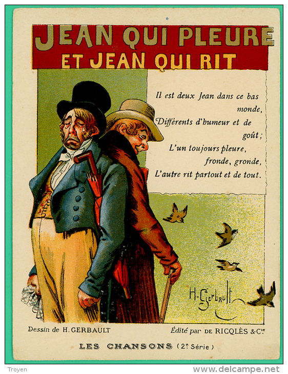 Publicité - Ricqlès -  Jean Qui Pleure Et Jean Qui Rit - Belle - Publicité