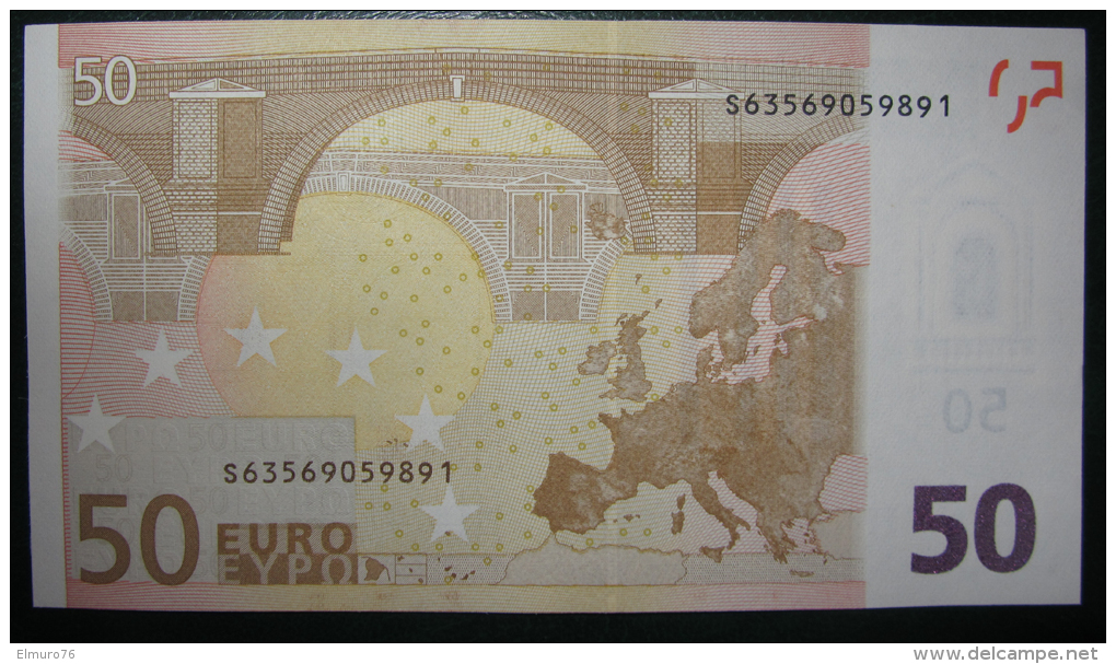 50 EURO F006A4 Italy Serie S Perfect UNC - 50 Euro