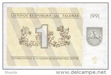 Lithuania 1 Talonas  1991  Pick 32b  UNC - Lituanie