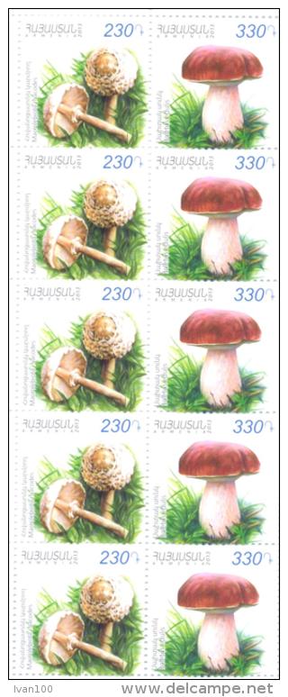 2013. Armenia, Mushrooms, Sheetlet, Mint/** - Armenia