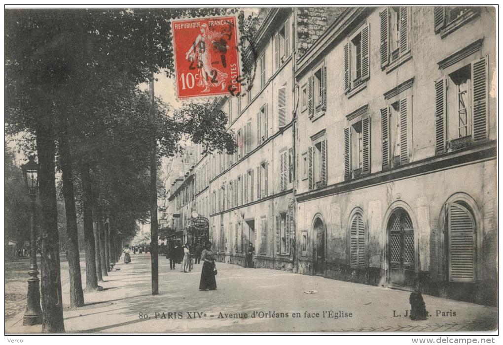 Carte Postale Ancienne De : PARIS -Avenue D'Orléans - Arrondissement: 14