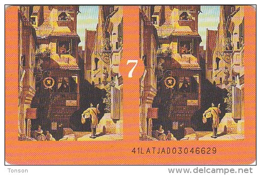 Latvia, D-034, Magic Eye, Red, Difference, 2 Scans. - Letonia