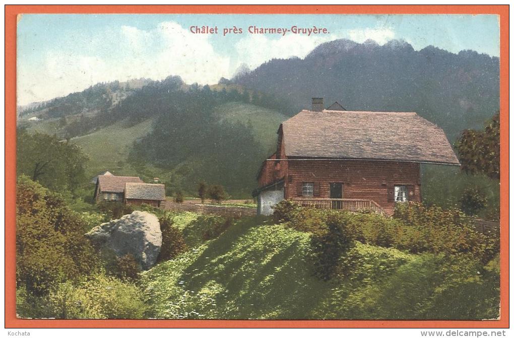 FEL556, Chalet Près Charmey - Gruyère, Circulée 1908 - Charmey