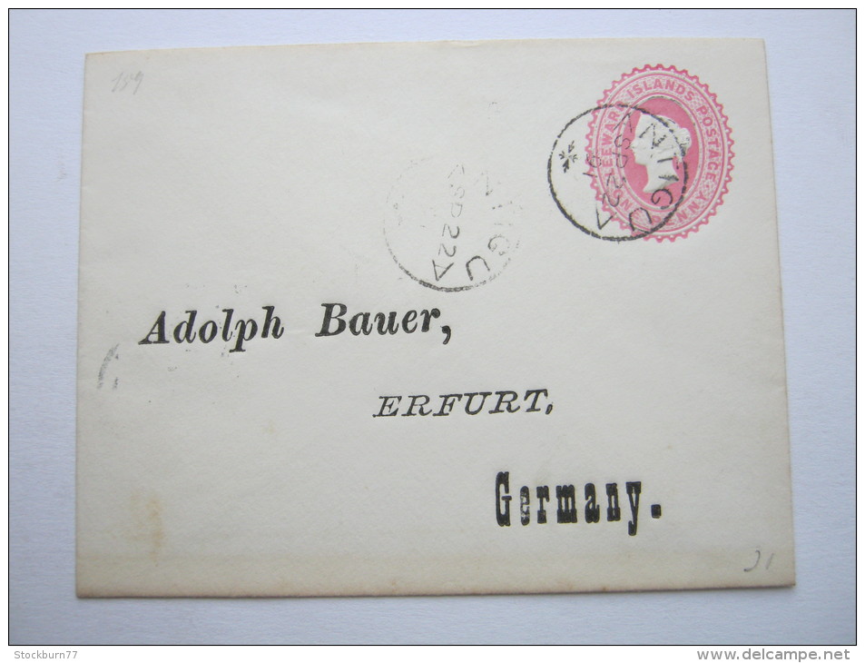 1891, Postal Stationary To Germany From ANTIGUA - Leeward  Islands