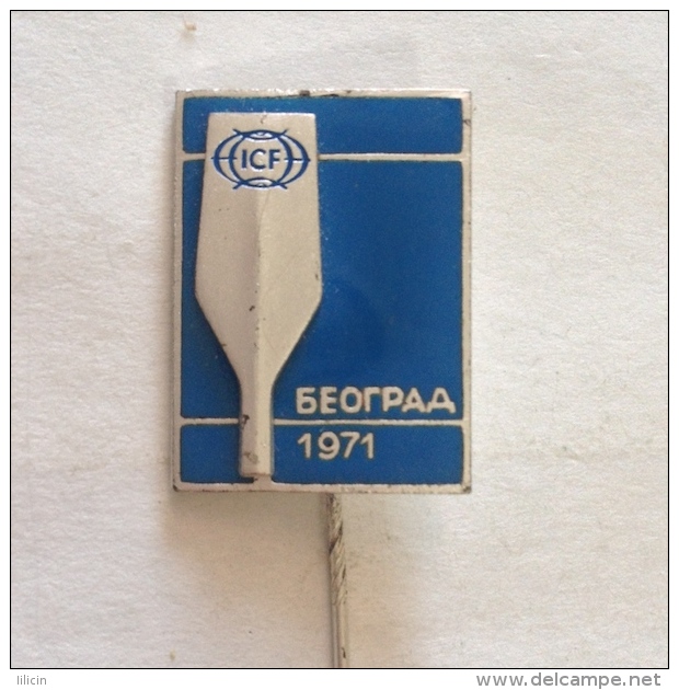 Badge / Pin ZN000604 - Rowing / Kayak / Canoe Yugoslavia Belgrade Beograd World Championship 1971 - Canoeing, Kayak