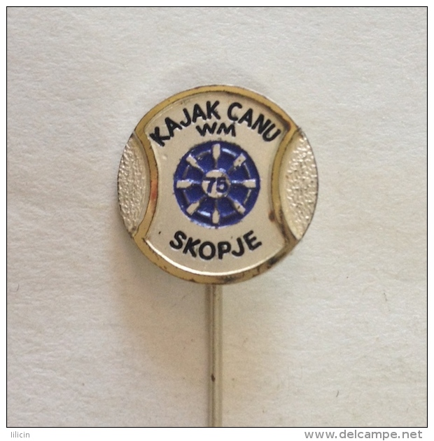 Badge / Pin ZN000606 - Rowing / Kayak / Canoe Yugoslavia Macedonia Skopje World Championship 1975 - Kano