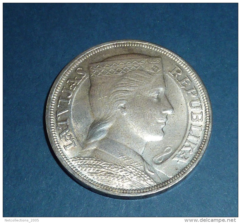 LETTONIE 5 LATI ARGENT 25gr 1932 - REPUBLIKA LATVIJAS PIECI 5 LATI - SUP - Letonia