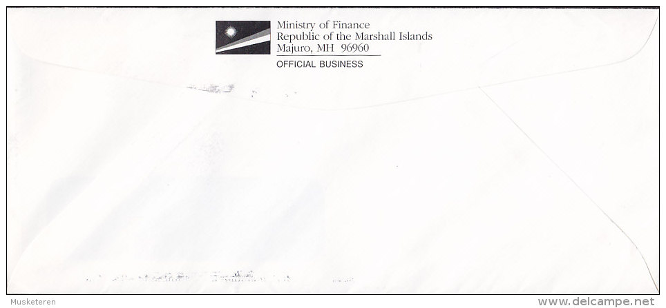 Marshall Islands First Class Mail Minestry Of Finance MAJURO 1995 Cover Heroes Of The Vietnam War Memorial Medal Bird - Marshall Islands