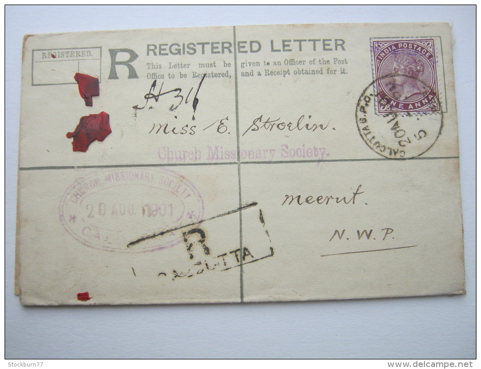 1901, Registered Letter , Postal Stationary - 1882-1901 Empire