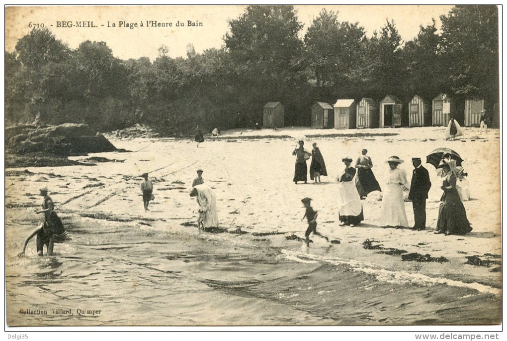 BEG-MEIL La Plage à L´heure Du Bain - Beg Meil