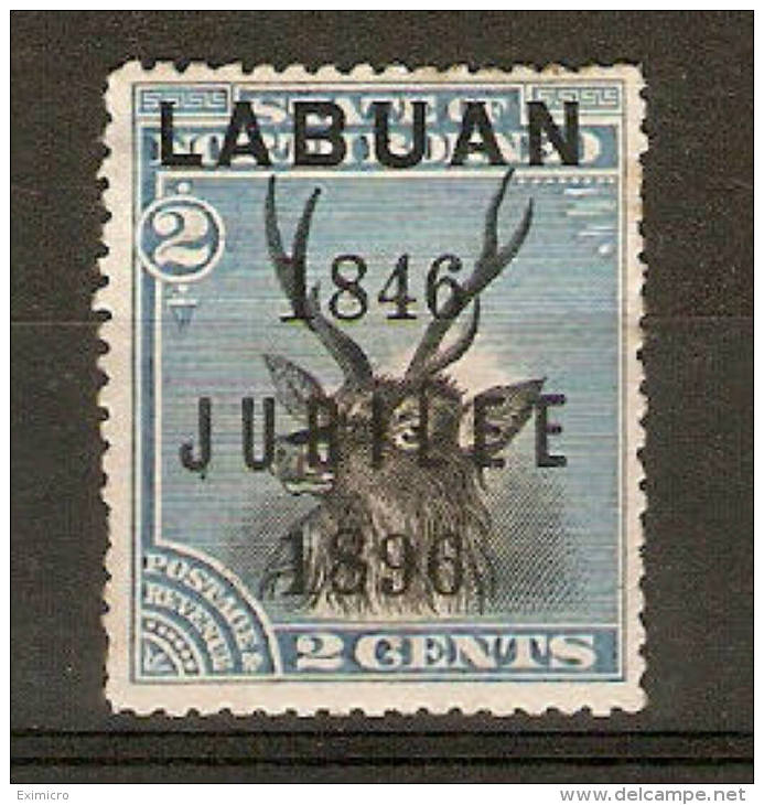 LABUAN 1896 2c JUBILEE SG 84d PERF 13½ - 14 MOUNTED MINT Cat £50 - North Borneo (...-1963)