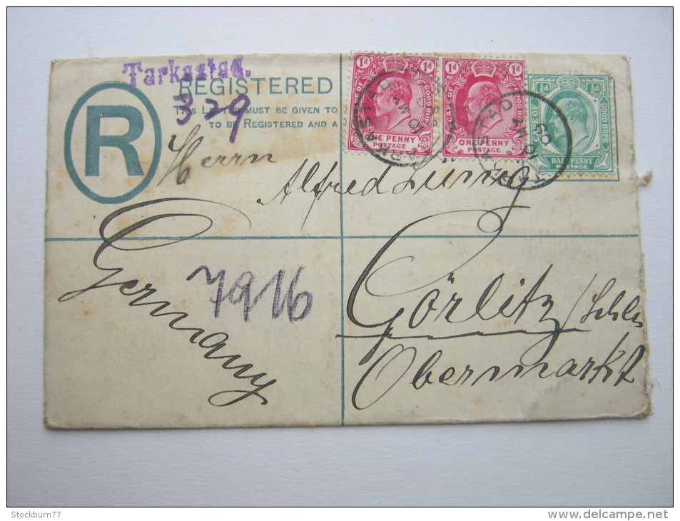 1909, Registered Postal Stationary To Germany - Cape Of Good Hope (1853-1904)