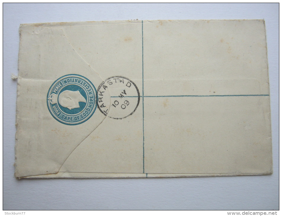 1909, Registered Postal Stationary To Germany - Cap De Bonne Espérance (1853-1904)