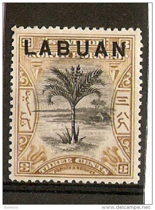 LABUAN 1897 - 1901  3c SG 91b MOUNTED MINT Cat £9 - Borneo Septentrional (...-1963)