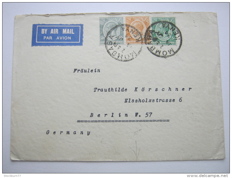 1934, Airmail To Germany - Kenya & Uganda