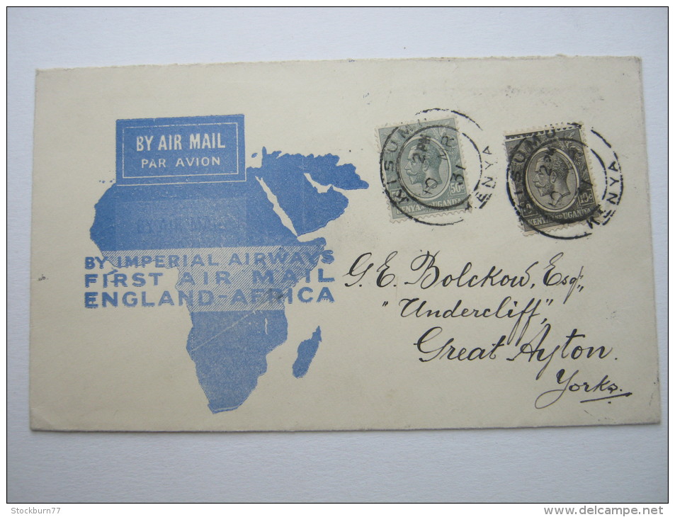 1931, Airmail To GB - Kenya & Oeganda