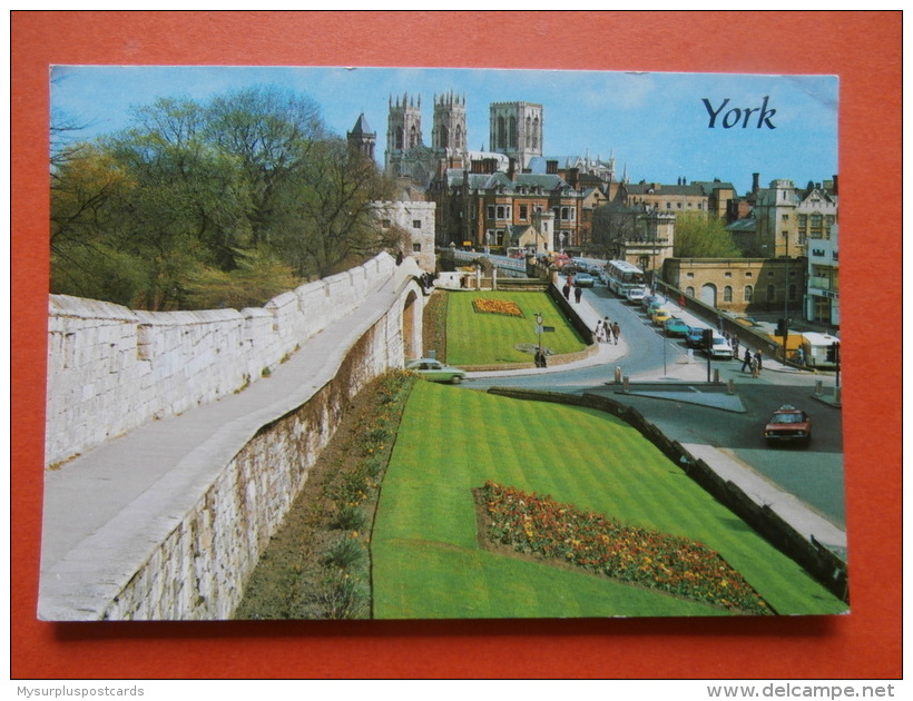 29036 PC: YORKSHIRE:  The City Walls And Minster, York. - York