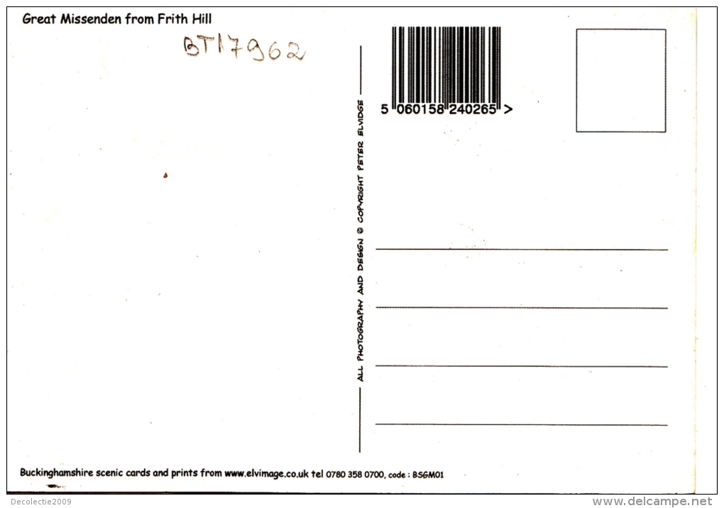 BT17962 Great Missenden From Frith Hill   2 Scans - Buckinghamshire