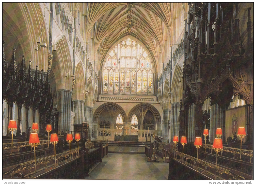 BT18183 Exeter Cathedral Quire Looking East 2 Scans - Exeter
