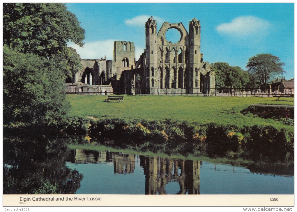 BT18265 Elgin Cathedral And The River Lossie    2 Scans - Moray
