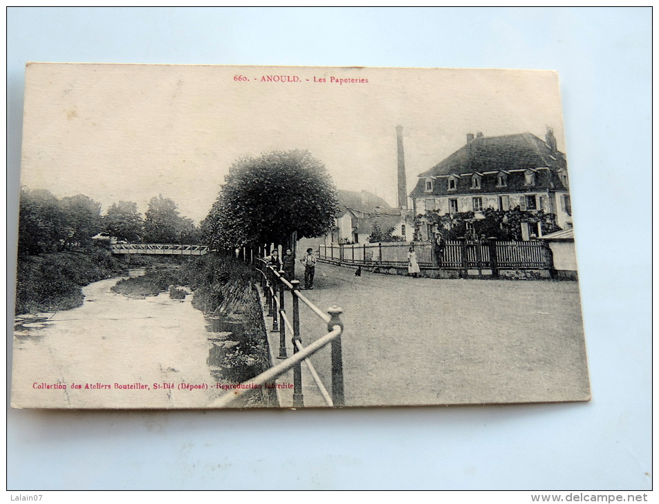 Carte Postale Ancienne : ANOULD : Les Papeteries - Anould