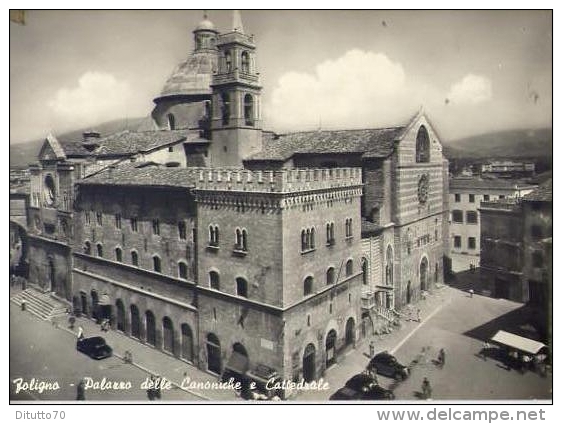 Foligno - Palazzo Delle Canoniche E Cattedrale - Fotmato Grande Non Viaggiata - D - Foligno