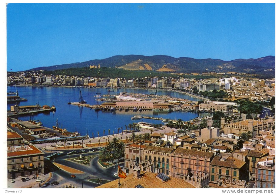 PALMA DE MALLORCA - Vista Panorámica Del Puerto - 2 Scans ESPAÑA - Autres & Non Classés