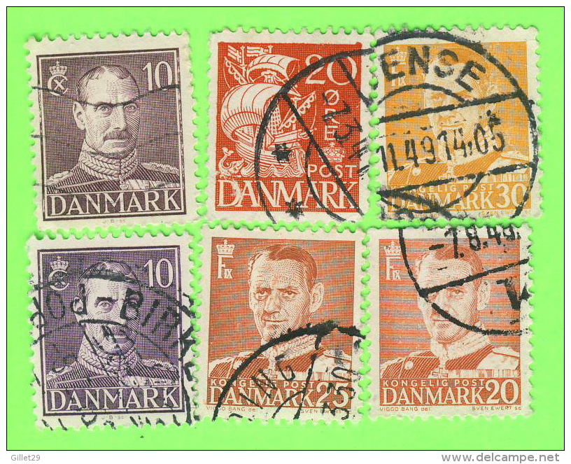 LOT DE 10 TIMBRES, DANEMARK - OBLITÉRÉS - - Usado