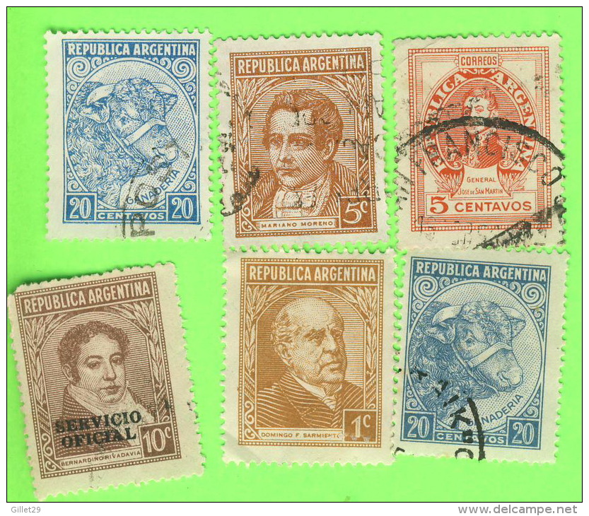 LOT DE TIMBRES, REPUBLICA ARGENTINA - OBLITÉRÉS - - Oblitérés