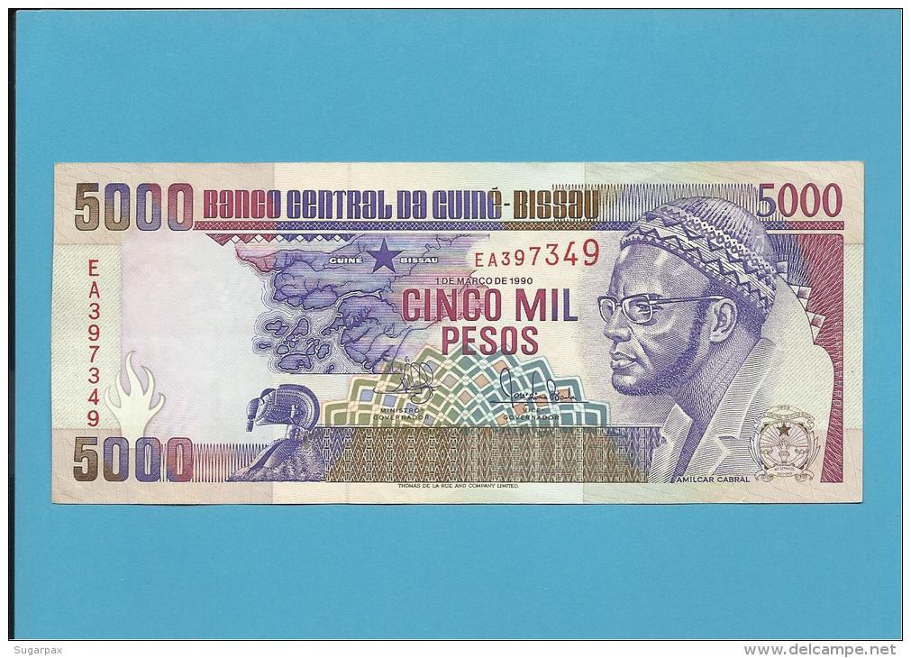 GUINEA-BISSAU - 5000 PESOS - 1.3.1990 - UNC - P 14a - PRESIDENTE AMILCAR CABRAL - Guinea–Bissau