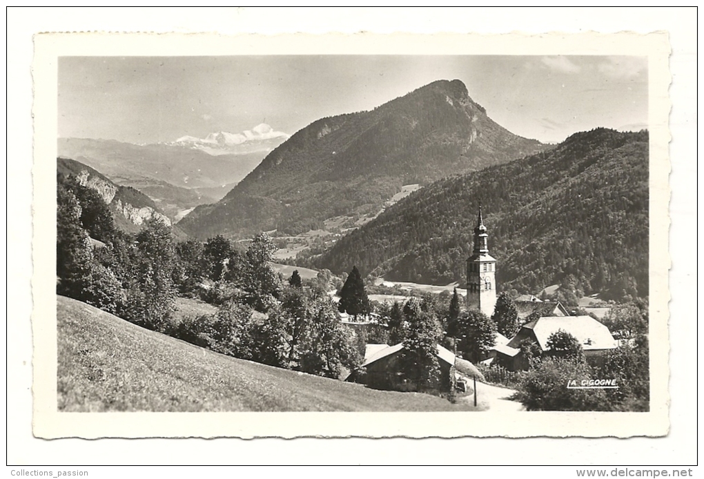 Cp, 74, Mieussy, La Pointe D'Orchet Et Le Mont Blanc, Voyagée 1955 - Mieussy