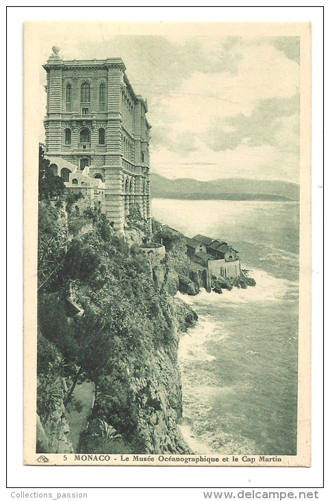 Cp, Monaco, Le Musée Océanographique Et Le Cap Martin - Musée Océanographique