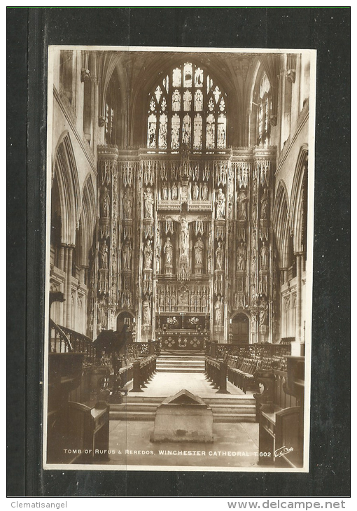 TOP!! WINCHESTER CATHEDRAL * TOMB OF RUFUS & REREDOS *!! - Winchester