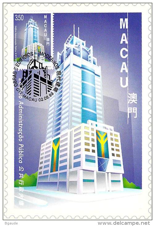 MACAO CARTE Maximum  NUM.YVERT 960 ARCHITECTURE MODERNE - Maximum Cards