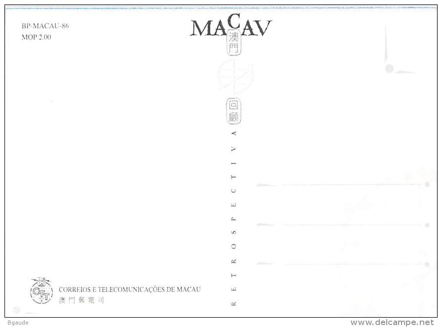 MACAO CARTE Maximum  NUM.YVERT 983 RETROSPECTIVE OBJET ANCIEN - Cartes-maximum
