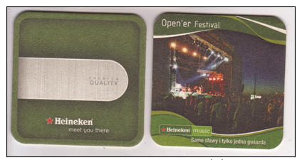 Heineken , Music - Opener Festival - Bierdeckel