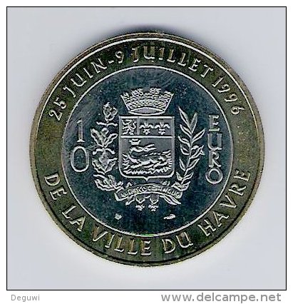 10 Euro Temporaire Precurseur LE HAVRE  1996, RRRR, BI-Metall, Nr. 373 - Euro Der Städte